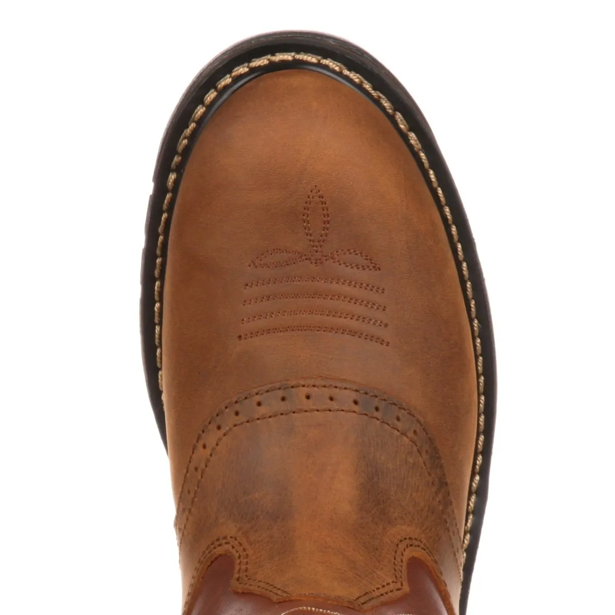 Rocky Original Ride Men's Branson Saddle Roper Waterproof Western Boots Fq0002775 In Brown