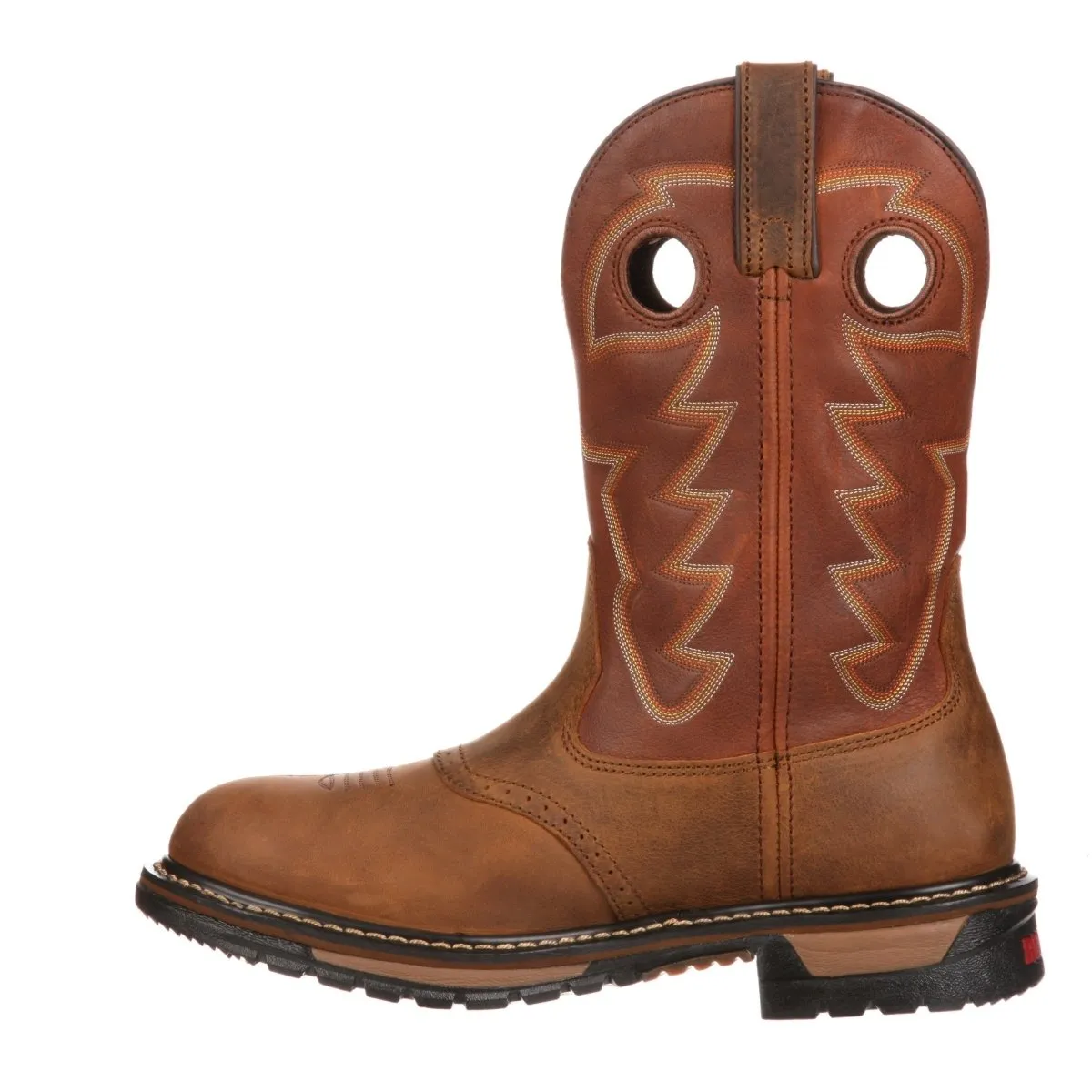 Rocky Original Ride Men's Branson Saddle Roper Waterproof Western Boots Fq0002775 In Brown