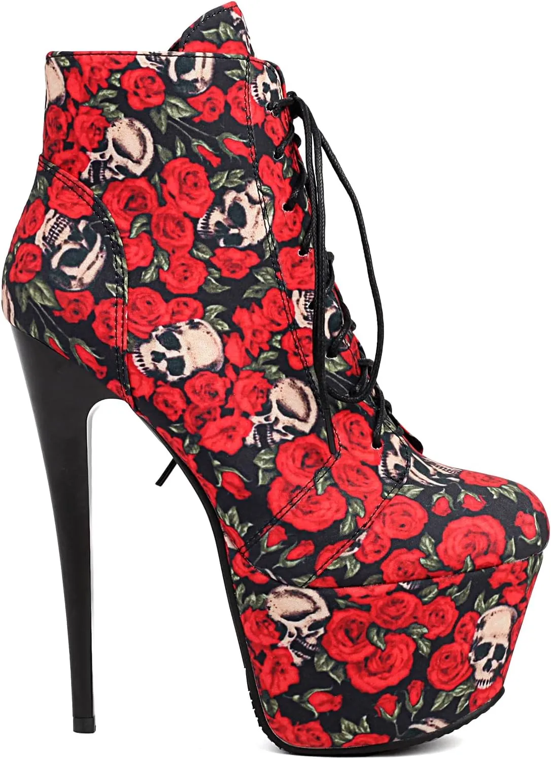 Roimaash Women's Ankle-High Boots Platform Booties Ankle High Stiletto Heels
