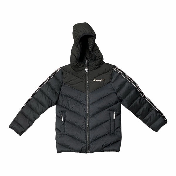 Champion giubbotto con cappuccio da ragazza 404247 KK001 NBK nero Hairspray