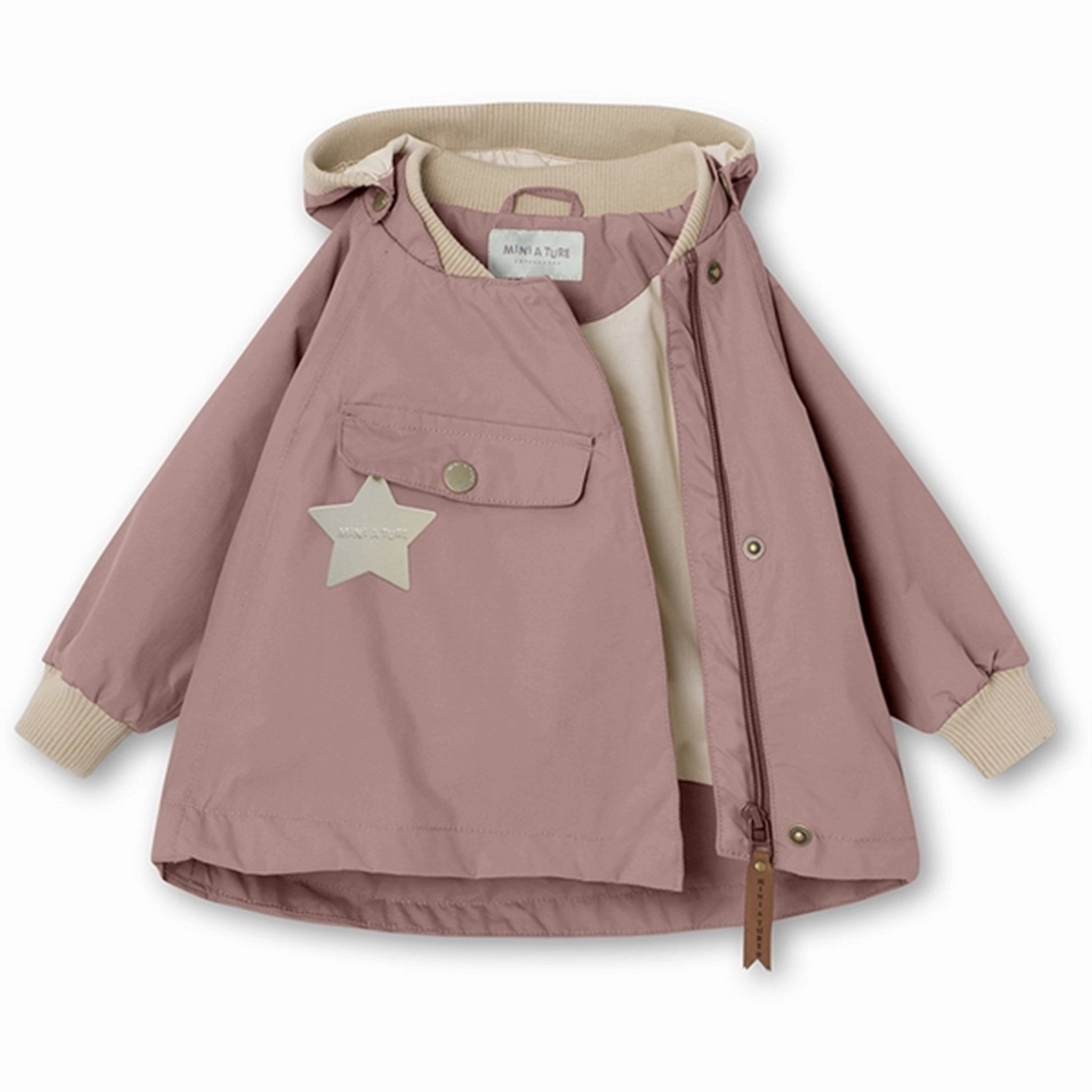 MINI A TURE Wai Spring Jacket Pale Woodrose Stretch Fit Anti Pilling Surface