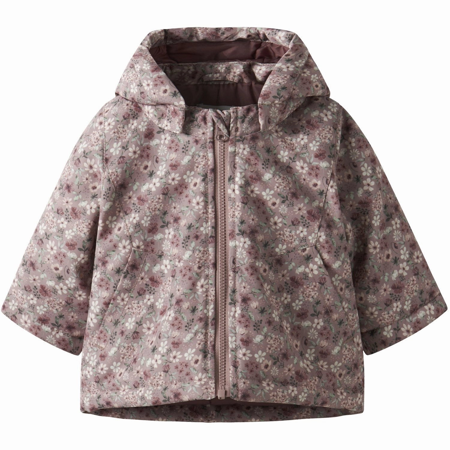 Name It Woodrose Flower Nbfmaxi Pa Jacket Aop Abrasion Proof Edging Advanced Layering System