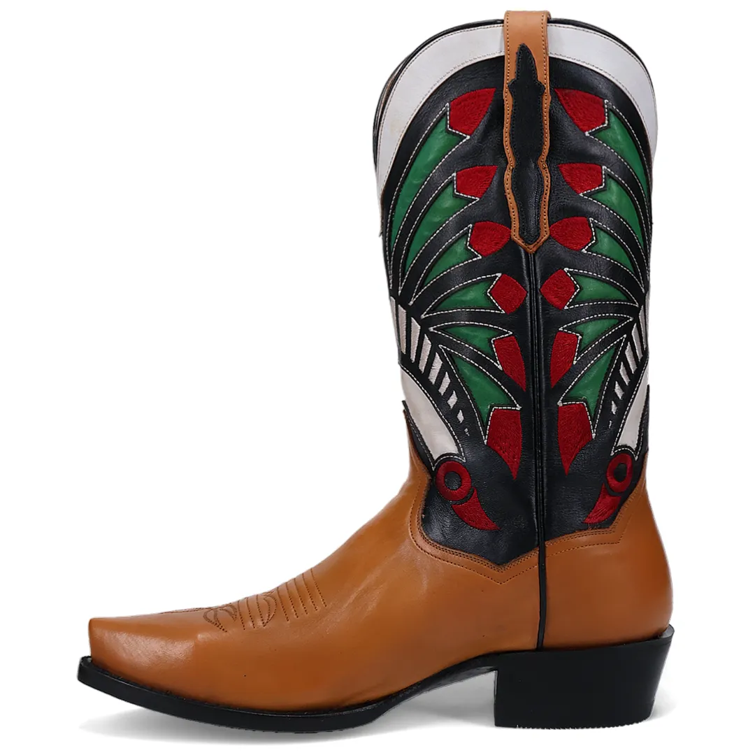 Ronan Leather Boot - Tan/Multi - DP80514
