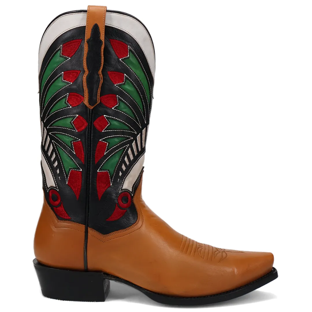 Ronan Leather Boot - Tan/Multi - DP80514