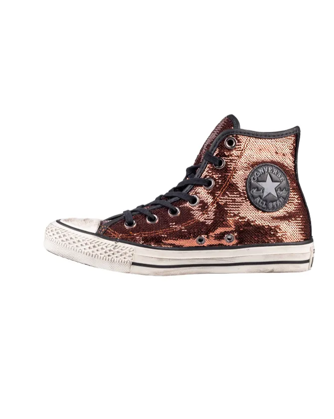 modern equipment Converse scarpa sneakers da donna con payette Distressed 559039C bronzo