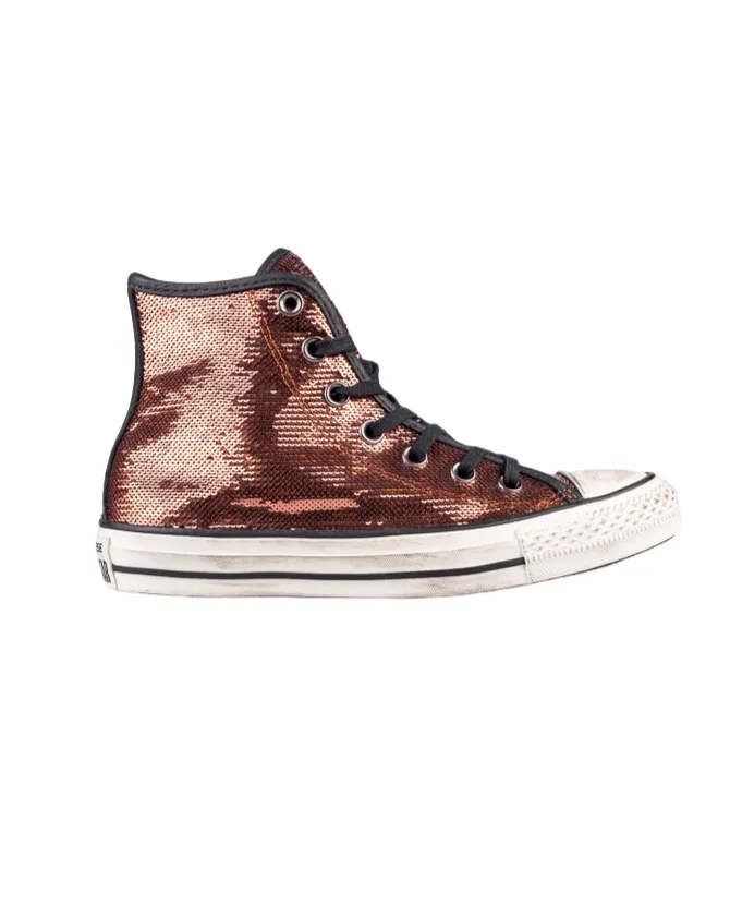 FlyteFoam Adaptive Impact Absorption Converse scarpa sneakers da donna con payette Distressed 559039C bronzo