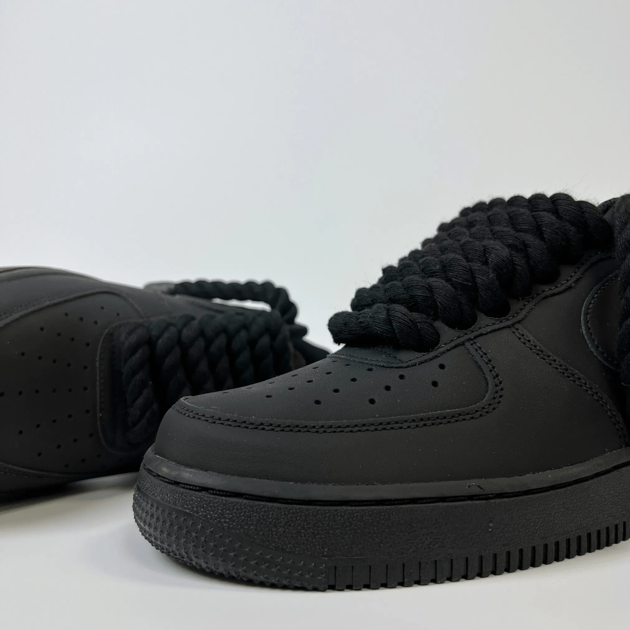 mental health running shoe benefit gel insole shoes Rope Air Force 1 - Matte Black
