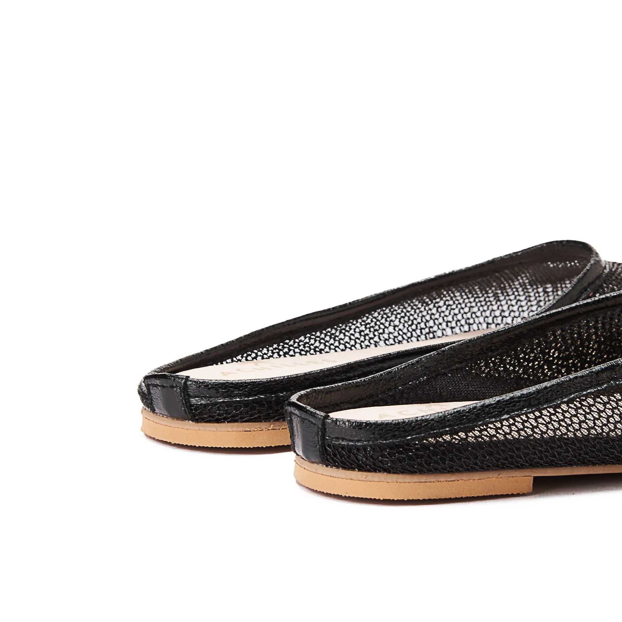Round Toe Women's Mesh Mule Slippers - Black