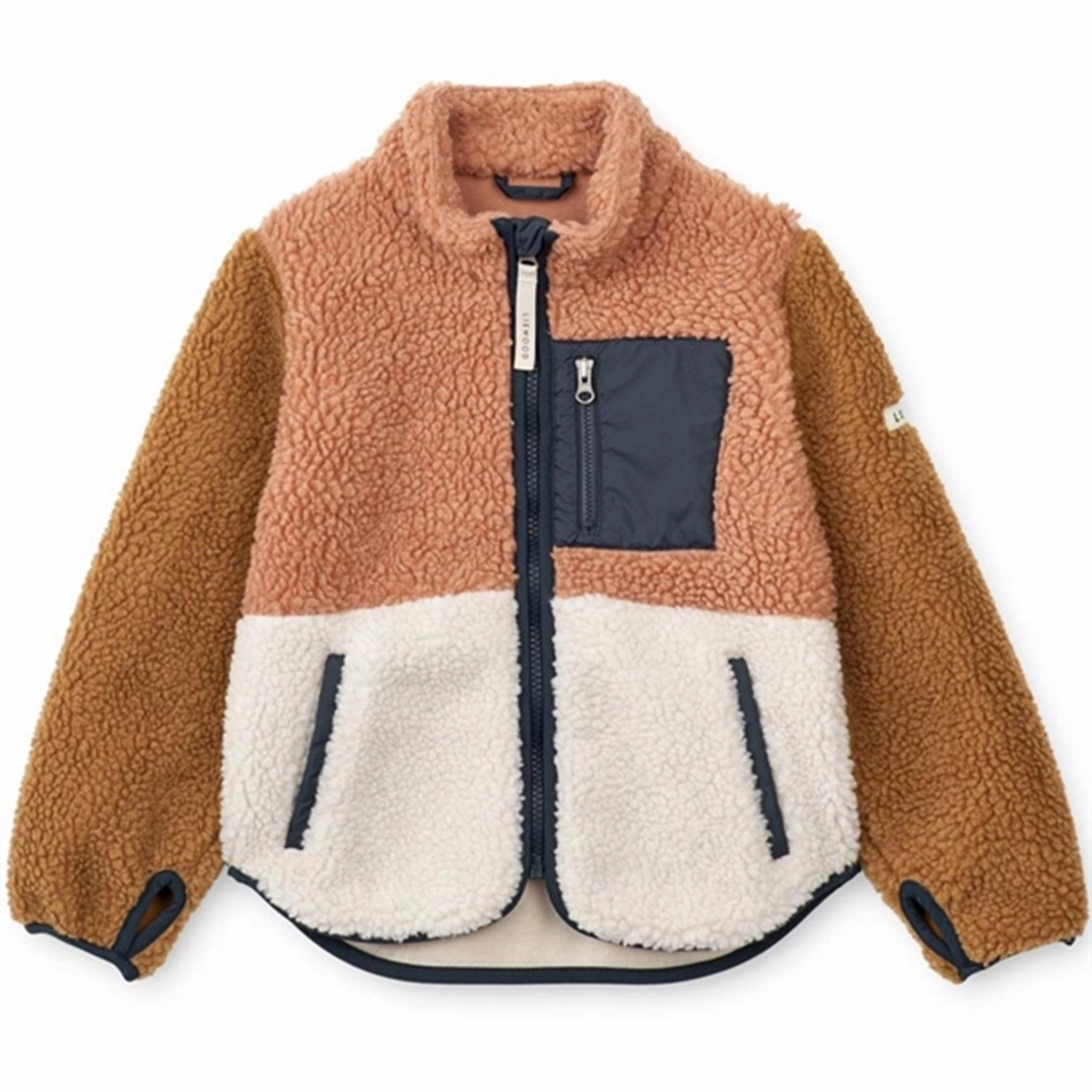 Breathable Membrane Liewood Nolan Pile Jacket Tuscany Rose Multi Mix