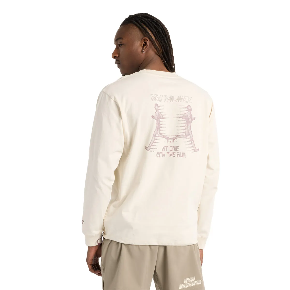 Responsive Choice Padded Tongue Design Run Energy Long Sleeve Tee 'Linen'