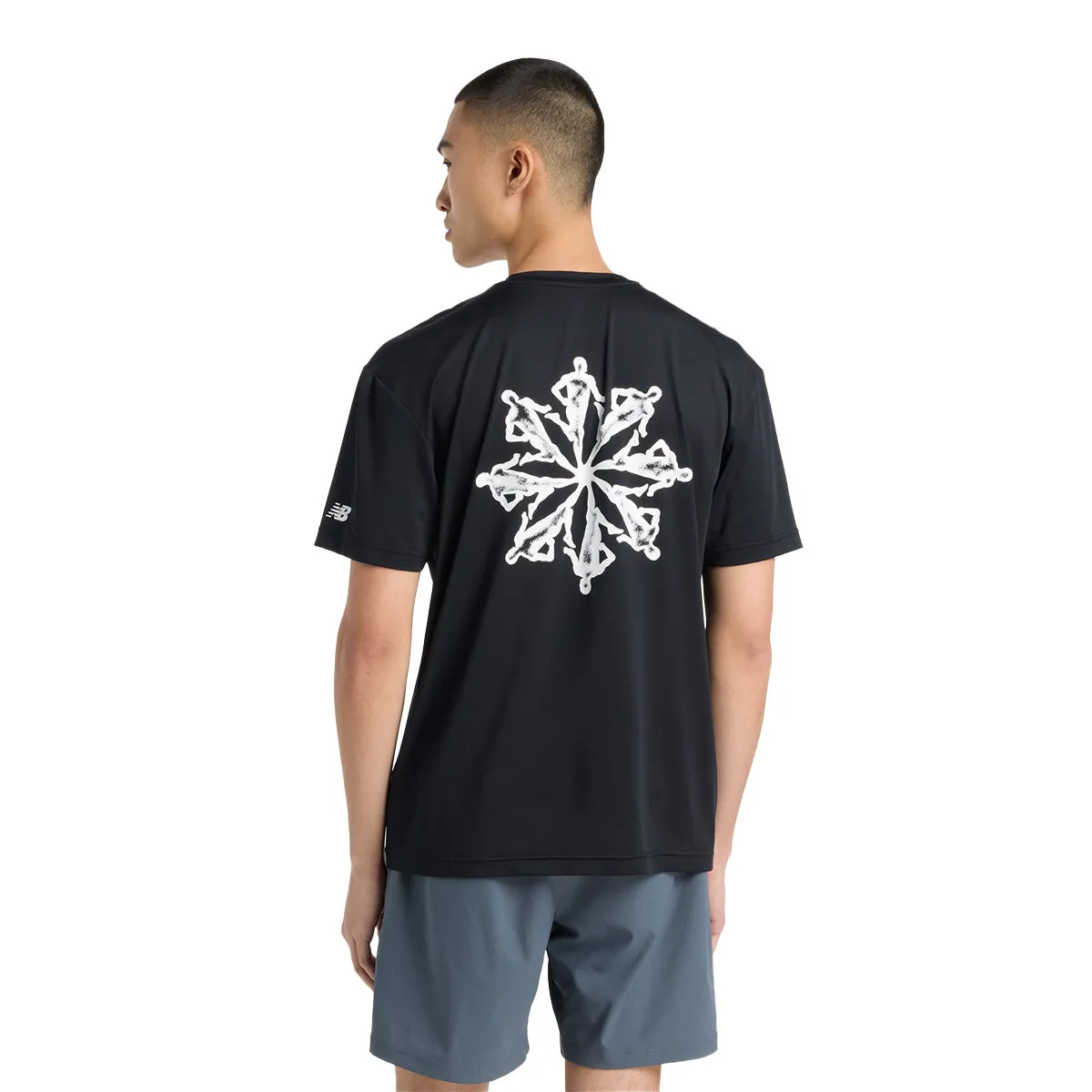 Slip Resistant Tread Pattern Travel Run Energy Tee 'Black'