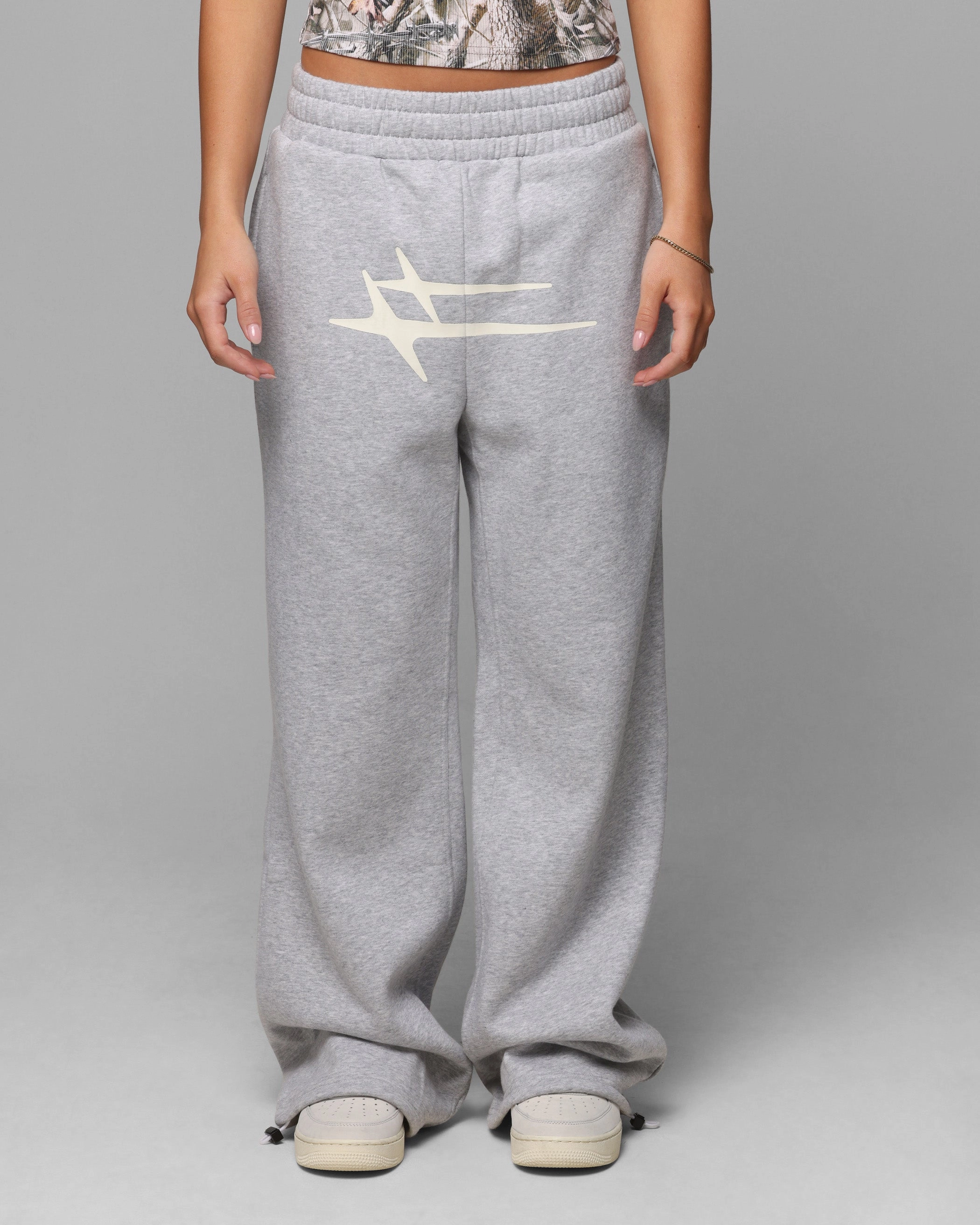 Loiter Hybrid Sweatpants Grey Marle Fashionable Cut
