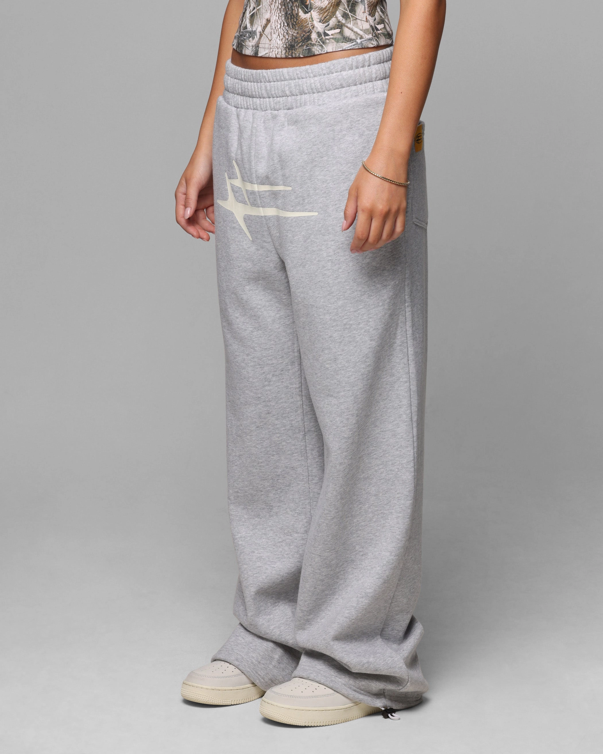 Loiter Hybrid Sweatpants Grey Marle Breathable Lining