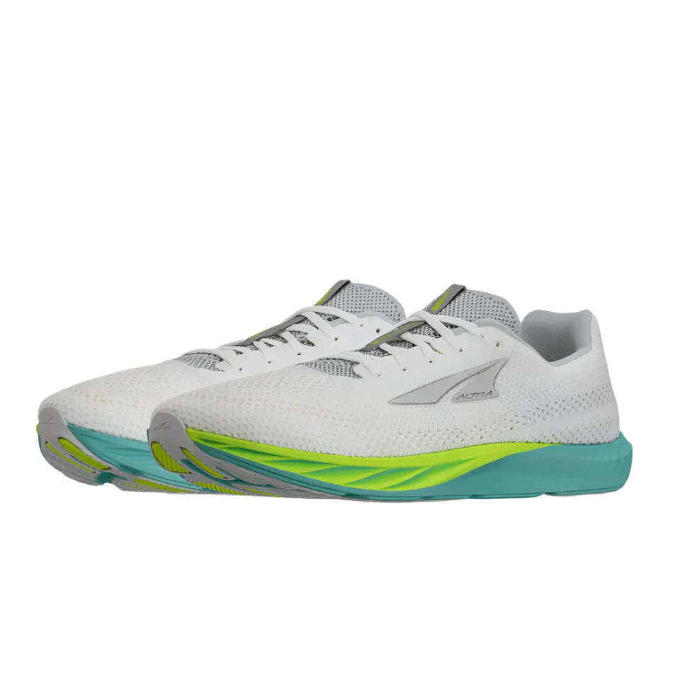 Altra Men's Escalante Racer 2 Running Shoes in White/Lime AW25 Anti - friction precise engineering