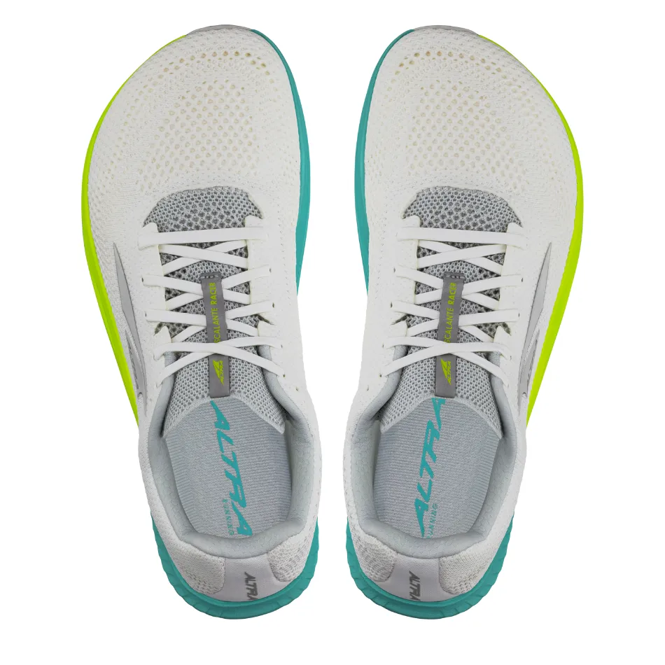 Biomechanical Arch Plate Altra Men's Escalante Racer 2 Running Shoes in White/Lime AW25