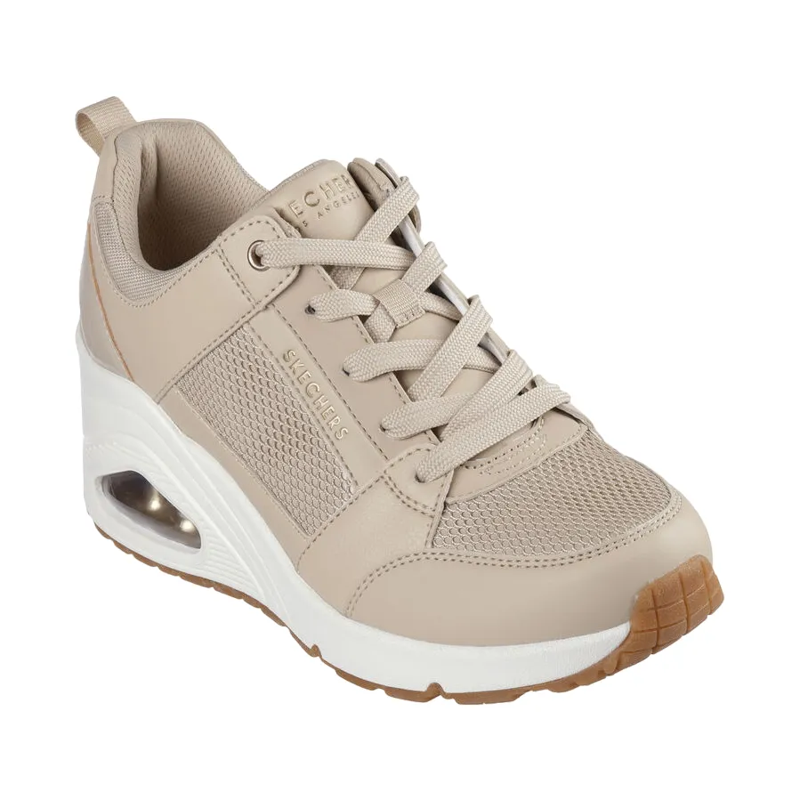 Skechers sneakers da donna Uno Wedge Everything Nice 177526/NAT naturale Compression Zoned Cushion Shock Dispersion Layer