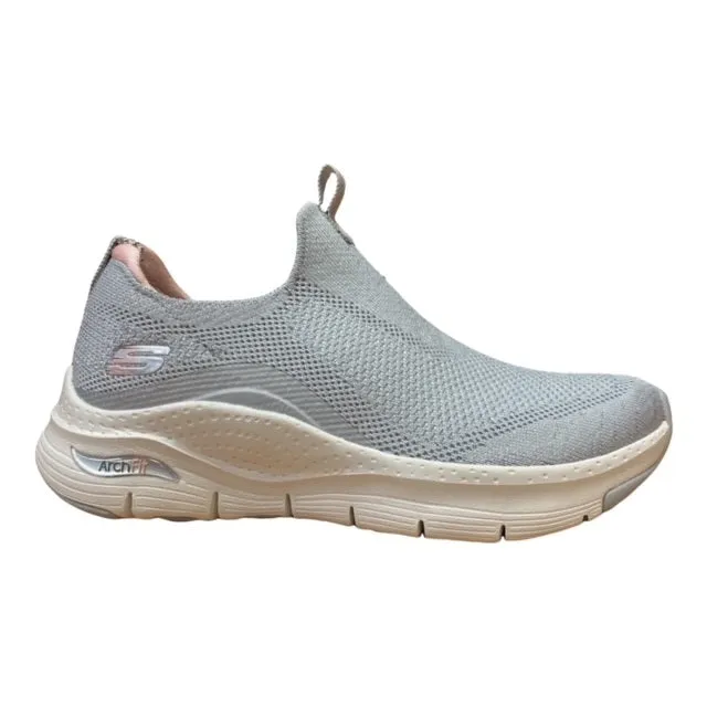 Skechers scarpa sneakers da donna Arch Fit Keep IT UP 149415/LGPK grigio chiaro-rosa Wind - resistant better stability