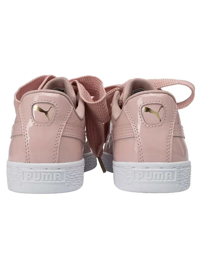 Puma scarpa sneakers da donna Basket Heart Patent 363073 11 rosa running in a movable bridge area shoes