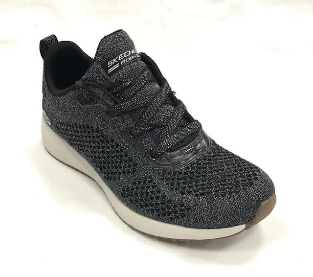 Skechers scarpa sneakers da donna Bobs Squad Glitz Maker 117006 BLK nero easy - on design