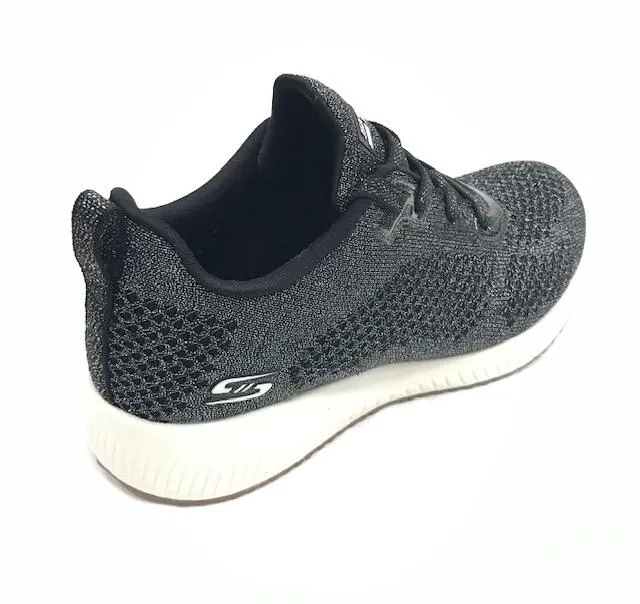 Skechers scarpa sneakers da donna Bobs Squad Glitz Maker 117006 BLK nero Adaptive Fit track - meet running shoes