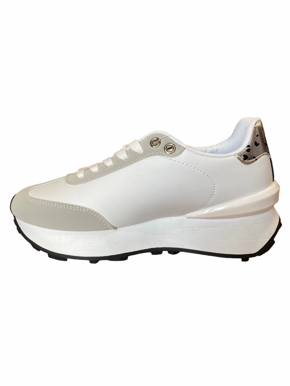 Cavalli Class Sport sneakers casual da donna con zeppa S00CW8638 100 bianco discounted