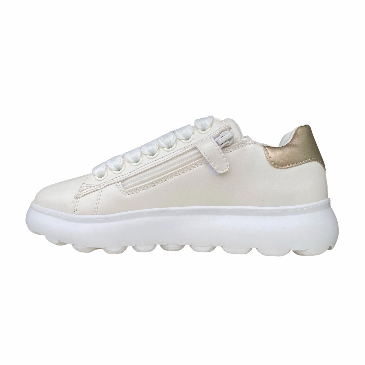 running in amateur tracks shoes Geox scarpa sneakers da ragazza Puffypop 8056226640881 bianco-platino