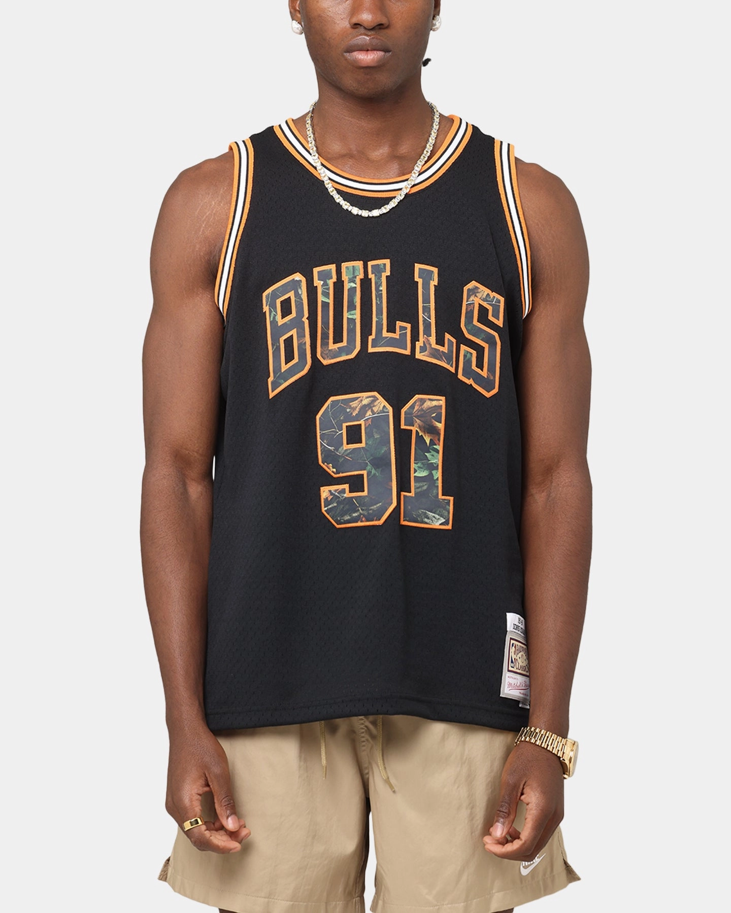 Mitchell & Ness Chicago Bulls Dennis Rodman 'Wilderness' 98 Swing Jersey Black Abrasion Resistant Fabric Everyday Use