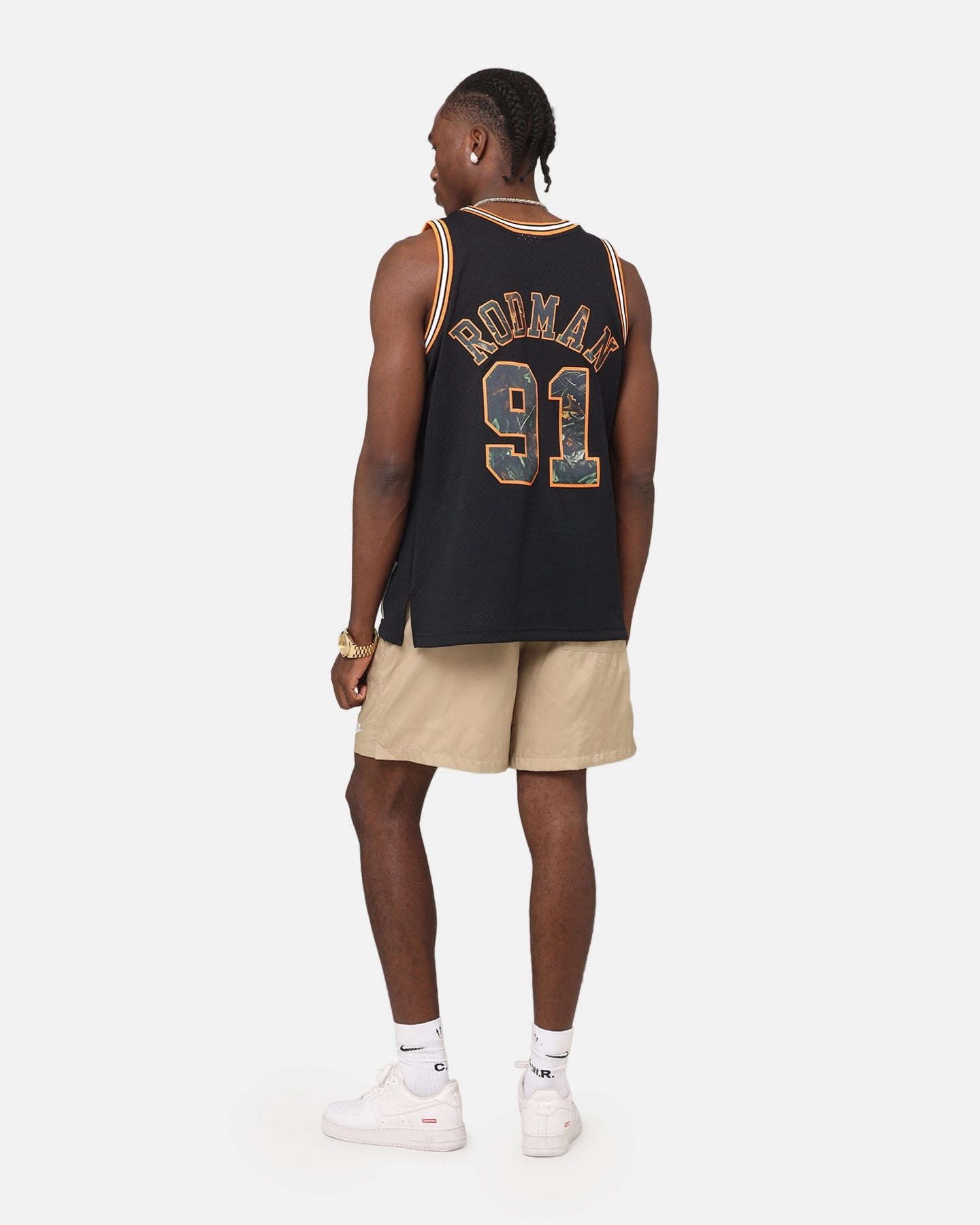 Relaxed Silhouette Mitchell & Ness Chicago Bulls Dennis Rodman 'Wilderness' 98 Swing Jersey Black