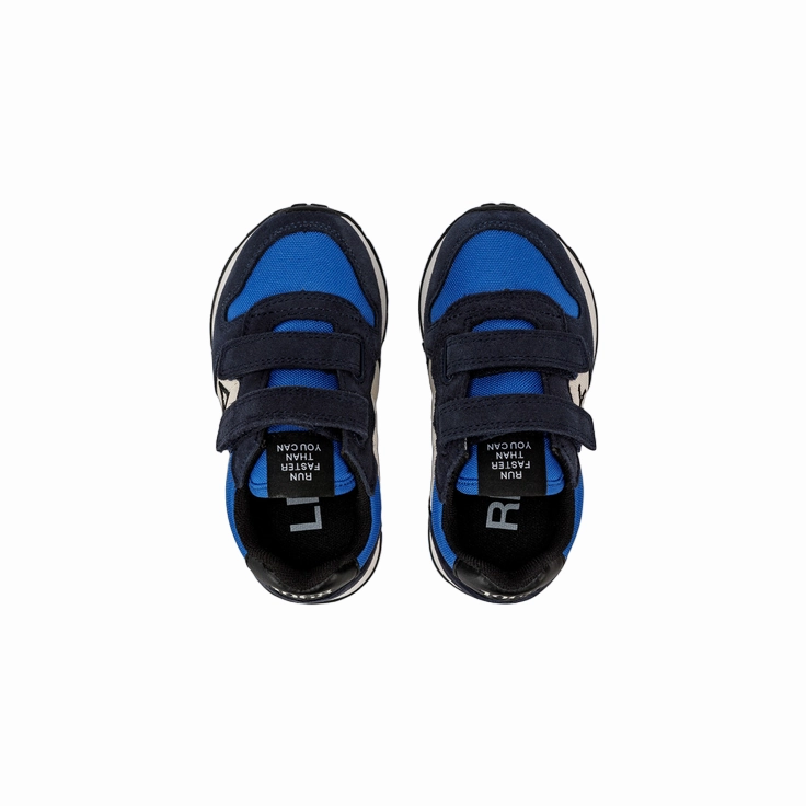 Sun68 scarpa da bambino con lo strappo Tom Color Z43307B 07 blu Slip On wide - fit comfort