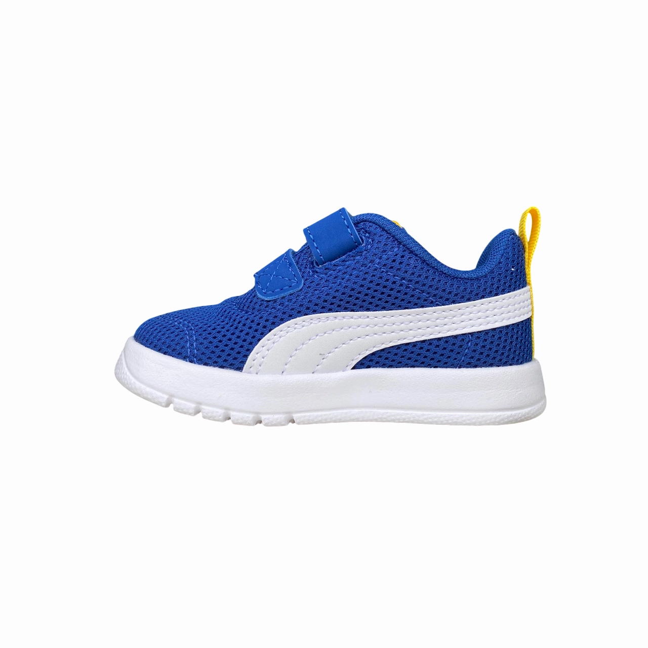 Puma scarpa da ginnastica con strappo da bambino Courtflex V3 Mesh 398086-05 blu-bianco color - black