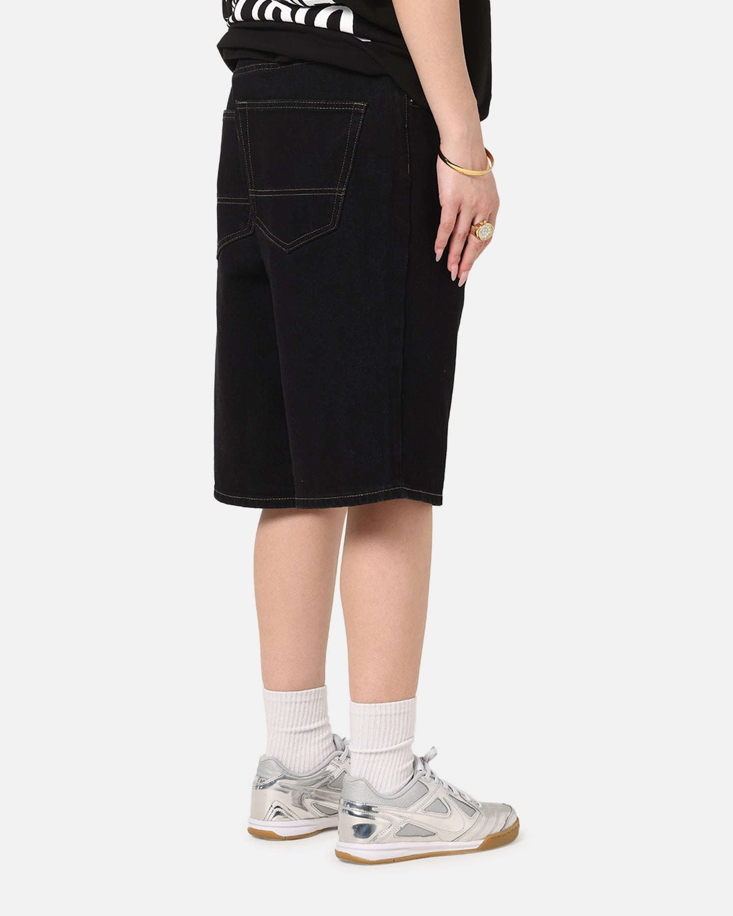 Freedom Fit S Double Denim Standard Shorts Black Rinse