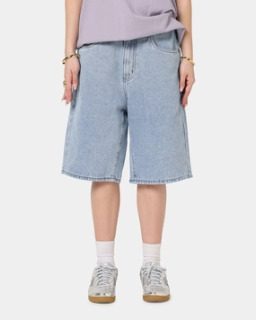 Distressed finish Stay Comfortable S Double Denim Standard Shorts Super Light