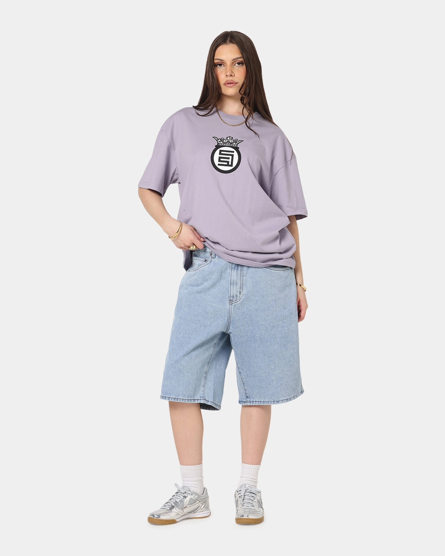 S Double Denim Standard Shorts Super Light BreathableLining Relaxed Style
