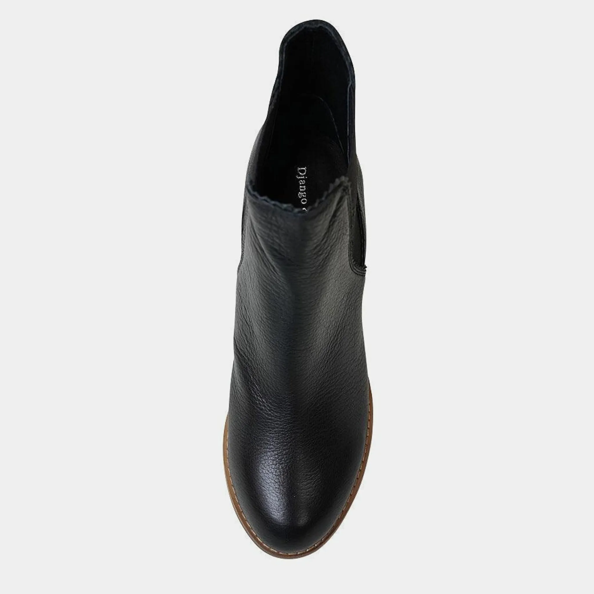 Sadore Black / Natural Leather Ankle Boots