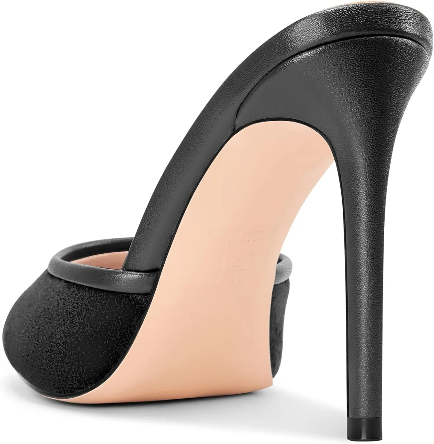 Saekcted Womens Heeled Mules Stiletto High Heel Sandals Pointed Toe Pumps Slip-on Slingback Casual Dress 3.9 Inches Heels