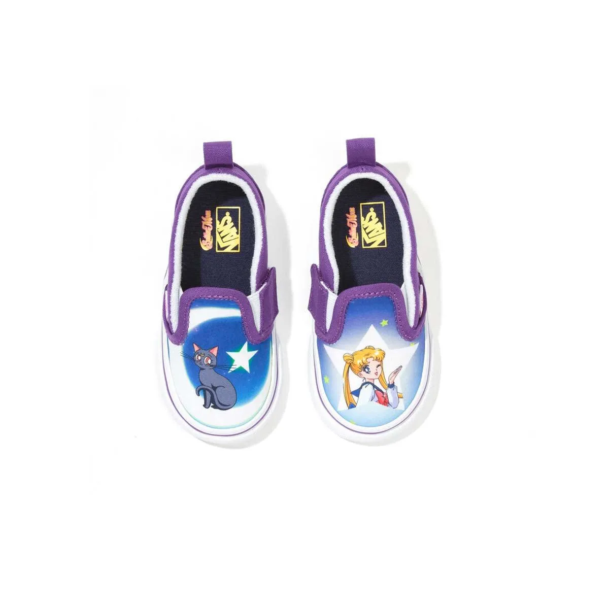   Sailor Moon Toddler's Slip-On V 'Blue Purple' Everyday Essential Shoes