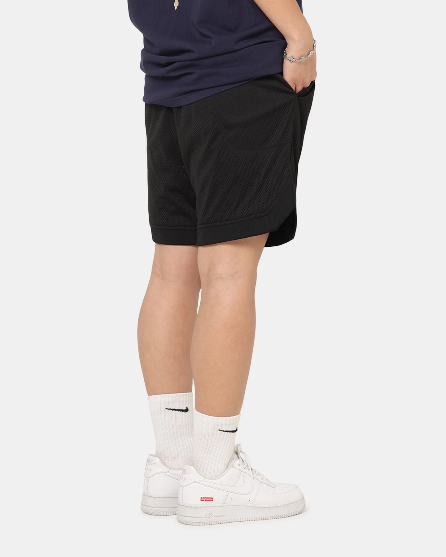 Saint Morta Gothic Stack Basketball Shorts Black Flex Movement
