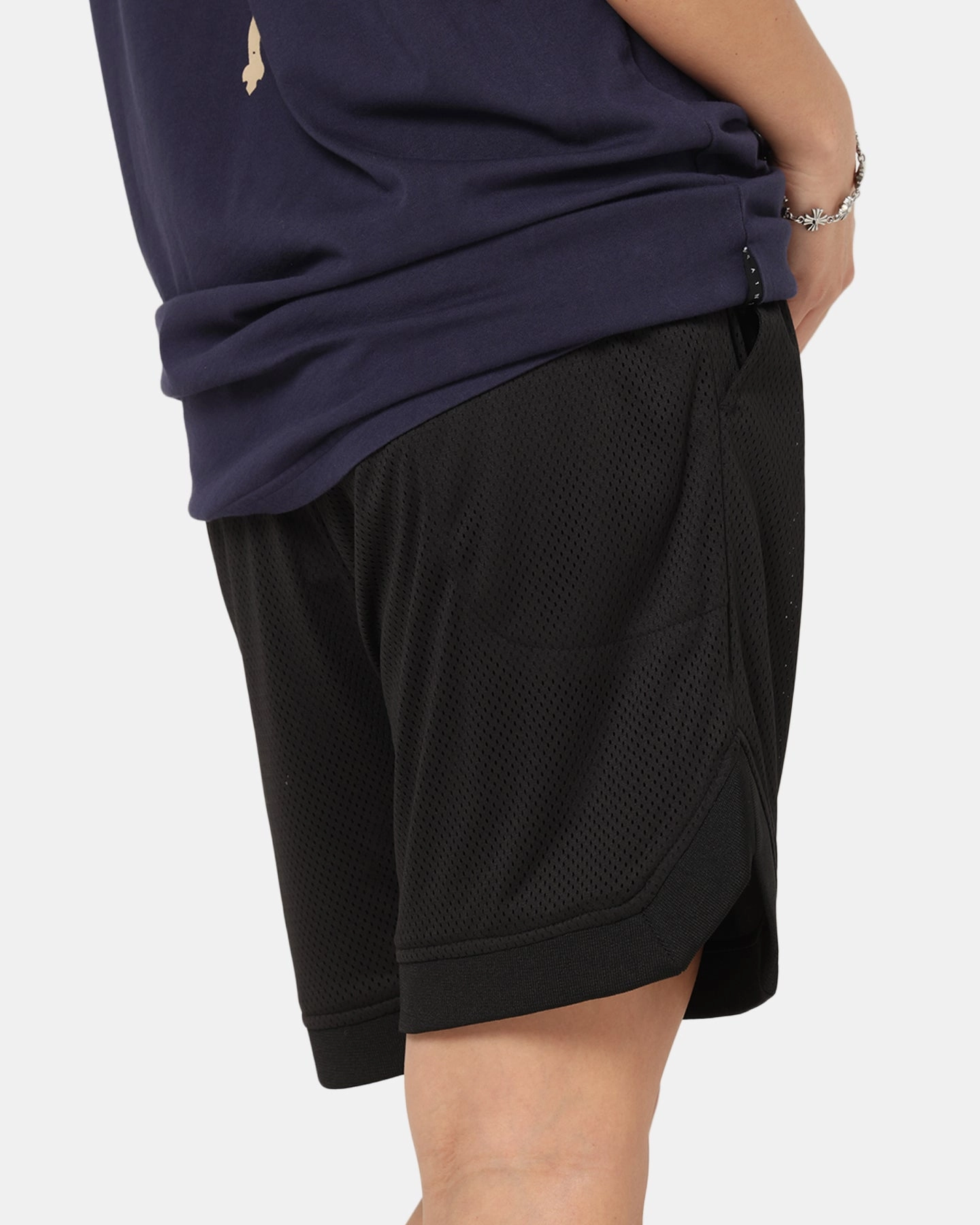 Saint Morta Gothic Stack Basketball Shorts Black Freedom Motion Snag Resistant Fabric