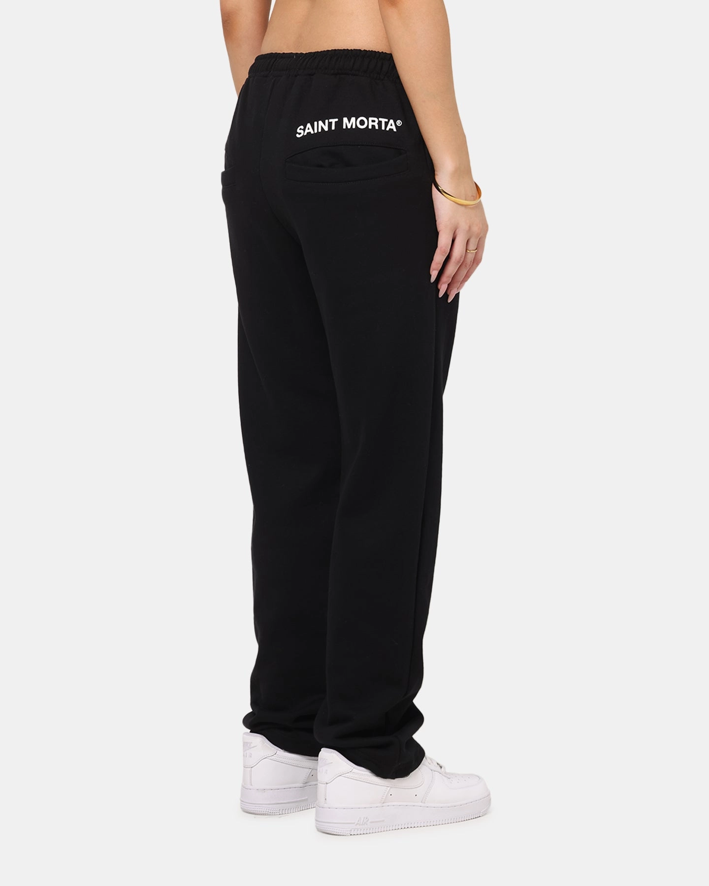 Classic Comfort Cozy Style Saint Morta Monogram Pants Black