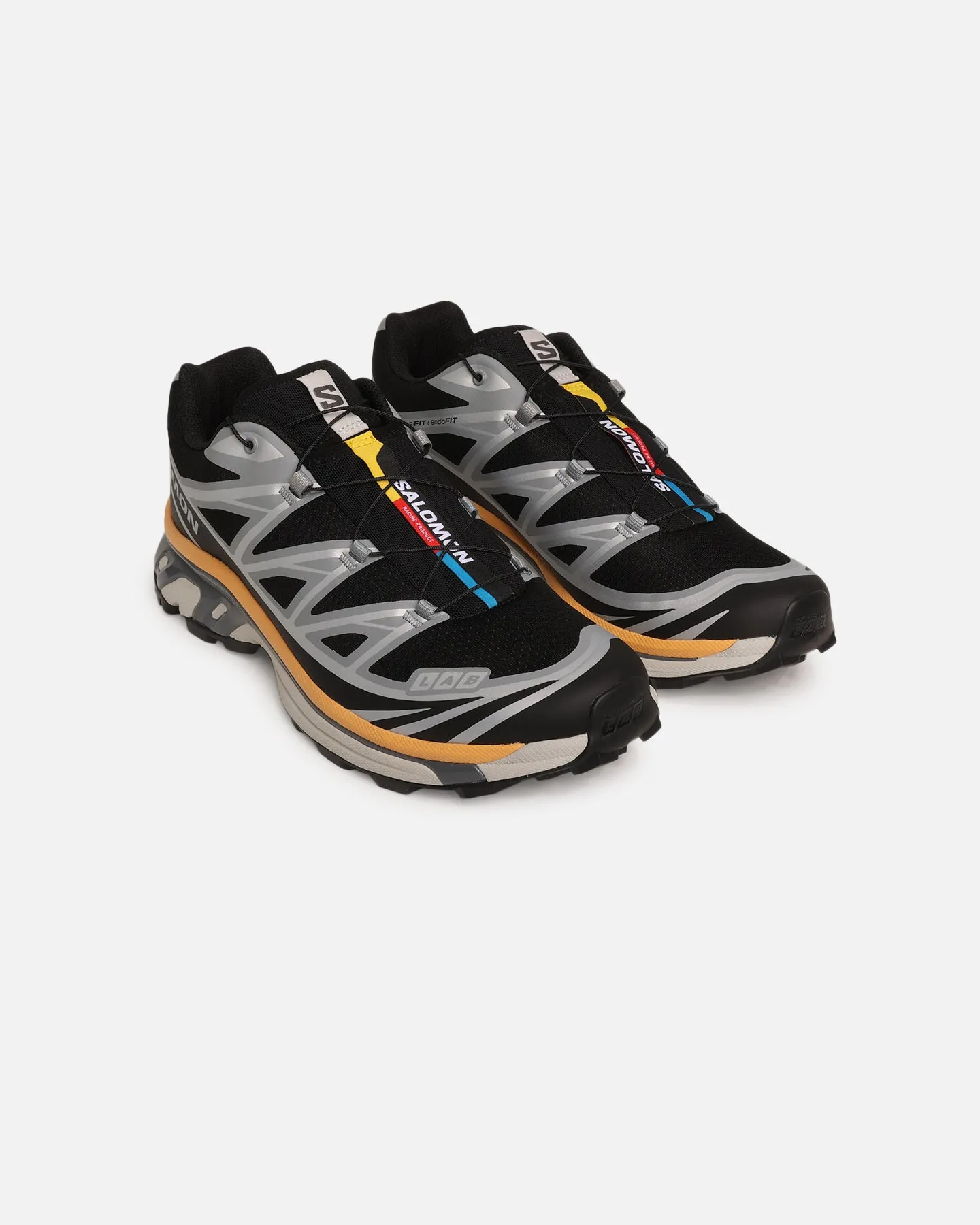 Salomon XT-6 Black Breathable Perforated Panels Lace Up Style
