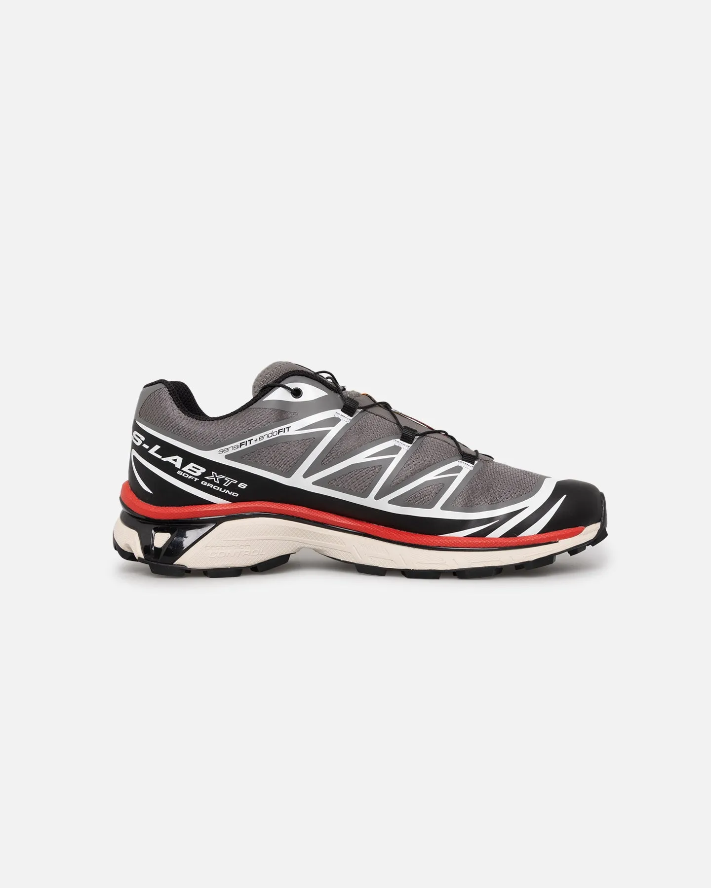 Stacked Heel Salomon XT-6 Pewter