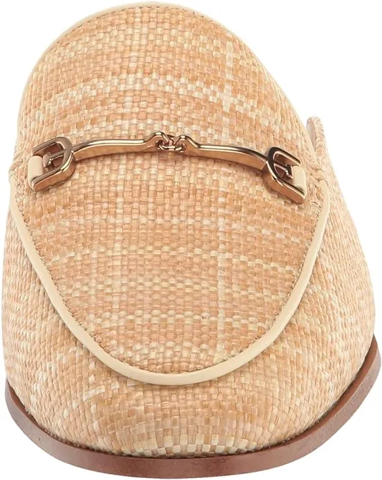 Sam Edelman Linnie Beige Embellished Slip On Almond Toe Flat Heeled Mules