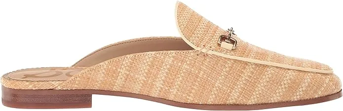 Sam Edelman Linnie Beige Embellished Slip On Almond Toe Flat Heeled Mules