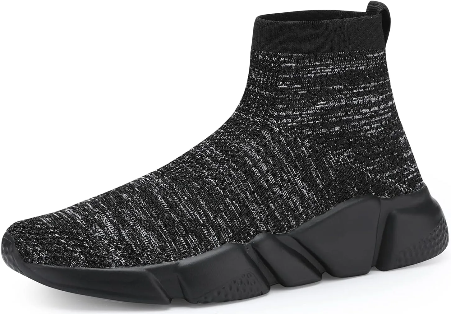 Santiro Walking Shoes for Men Lightweight High Top Sneakers Breathable Knit Athletic Running Shoes Fashion Gym Sports Shoes