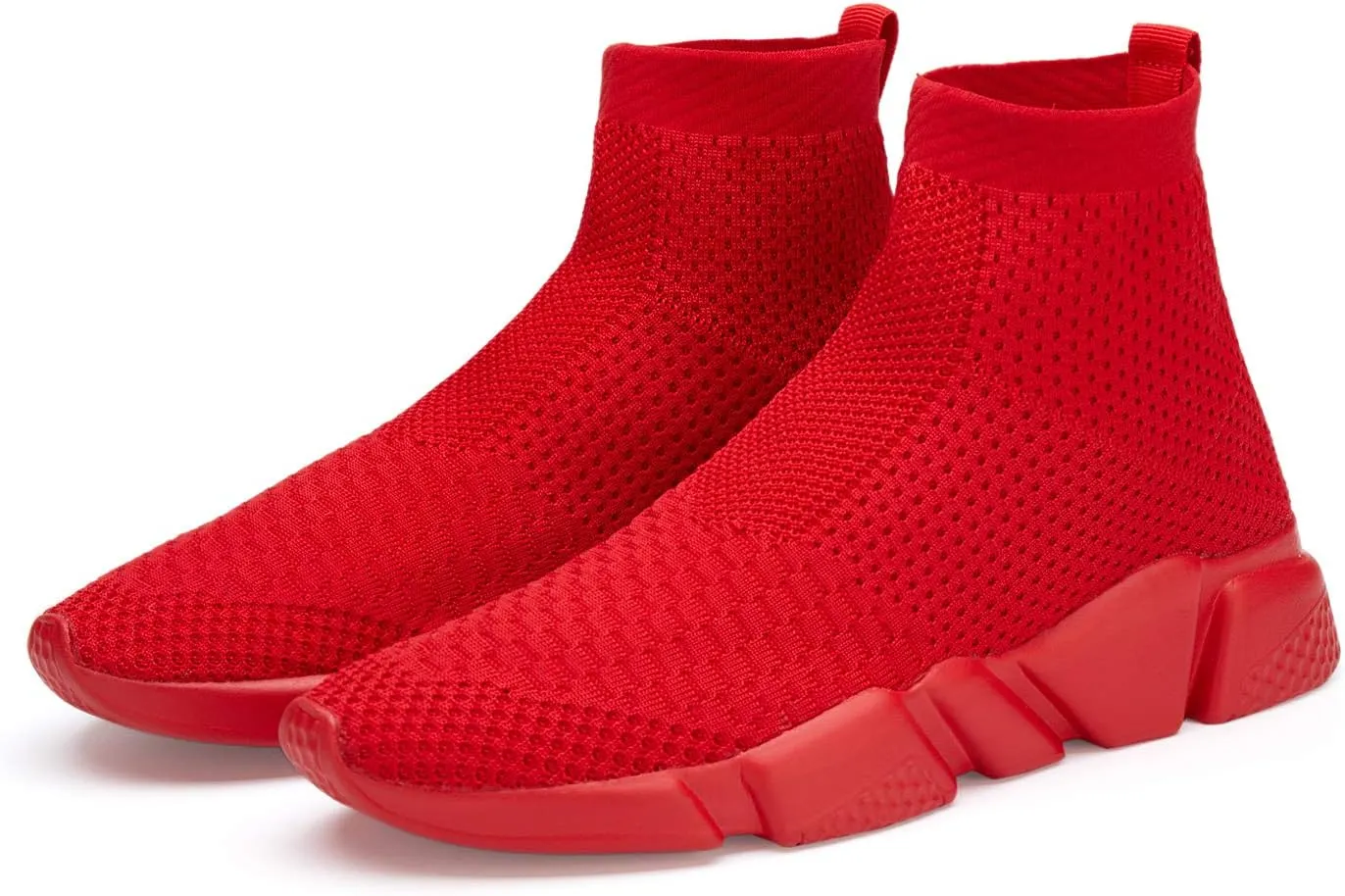 Santiro Walking Shoes for Men Lightweight High Top Sneakers Breathable Knit Athletic Running Shoes Fashion Gym Sports Shoes