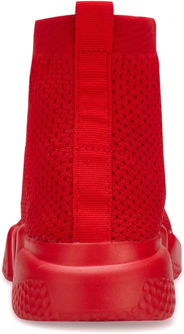 Santiro Walking Shoes for Men Lightweight High Top Sneakers Breathable Knit Athletic Running Shoes Fashion Gym Sports Shoes
