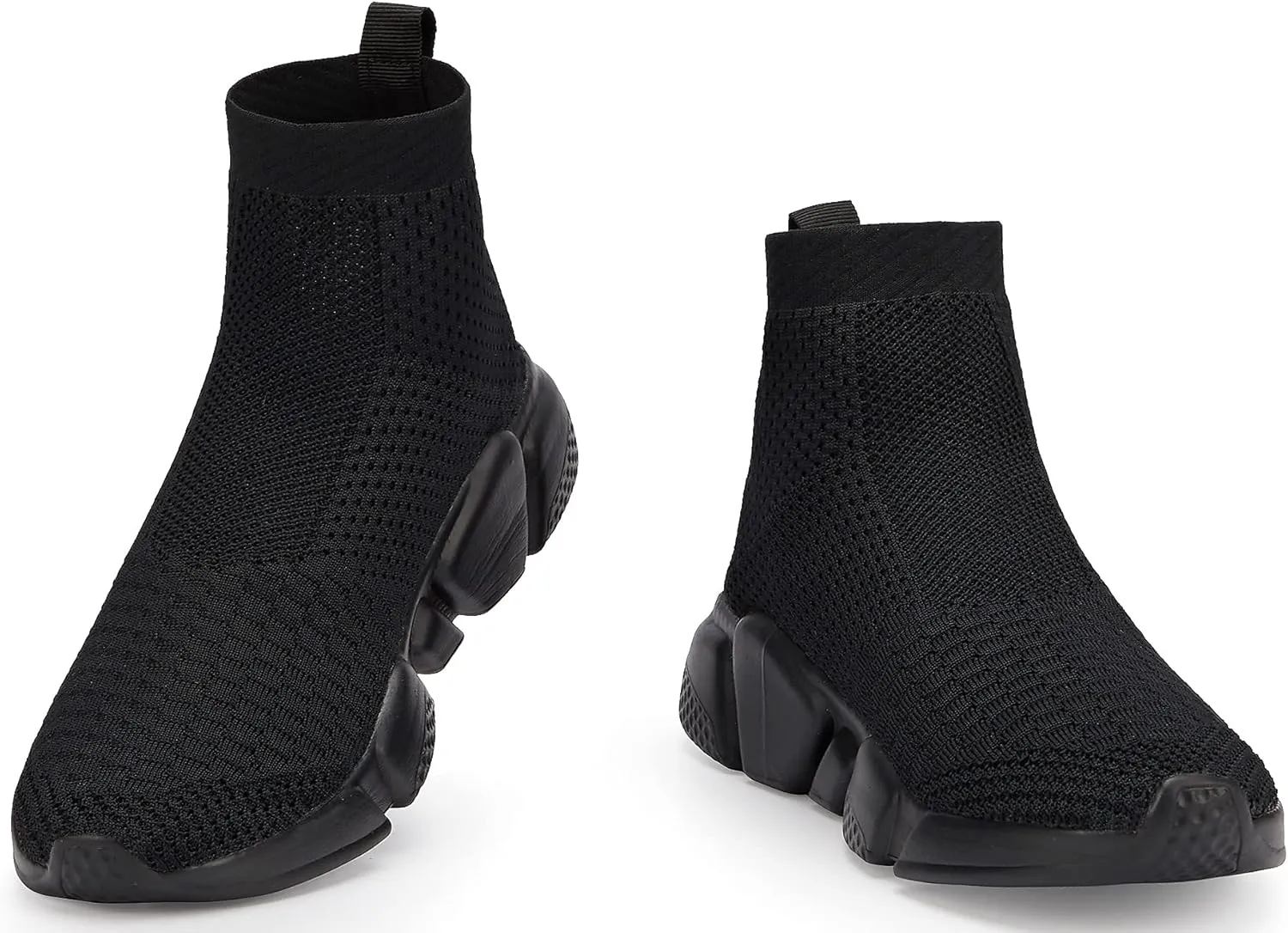 Santiro Walking Shoes for Men Lightweight High Top Sneakers Breathable Knit Athletic Running Shoes Fashion Gym Sports Shoes