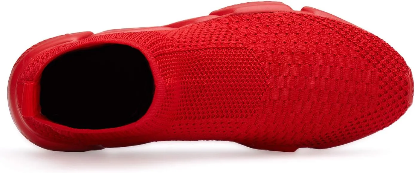 Santiro Walking Shoes for Men Lightweight High Top Sneakers Breathable Knit Athletic Running Shoes Fashion Gym Sports Shoes