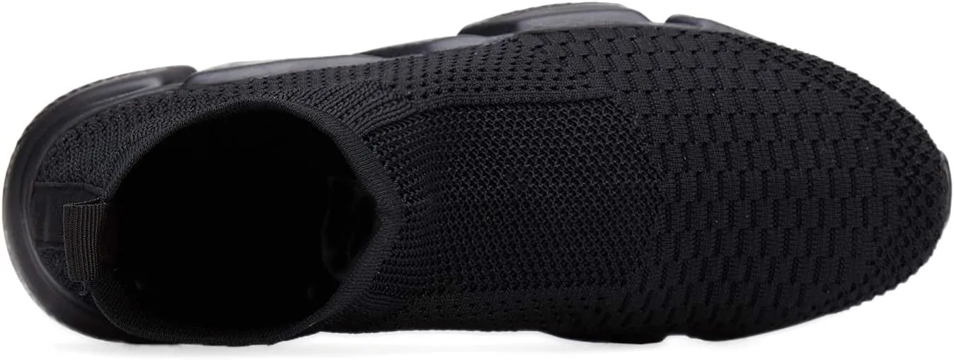 Santiro Walking Shoes for Men Lightweight High Top Sneakers Breathable Knit Athletic Running Shoes Fashion Gym Sports Shoes