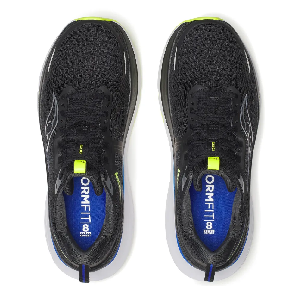 Saucony Men's Guide 18 Running Shoes in Black/Lapis - Online Exclusive Urban Casual Reinforced Eyestay Durability